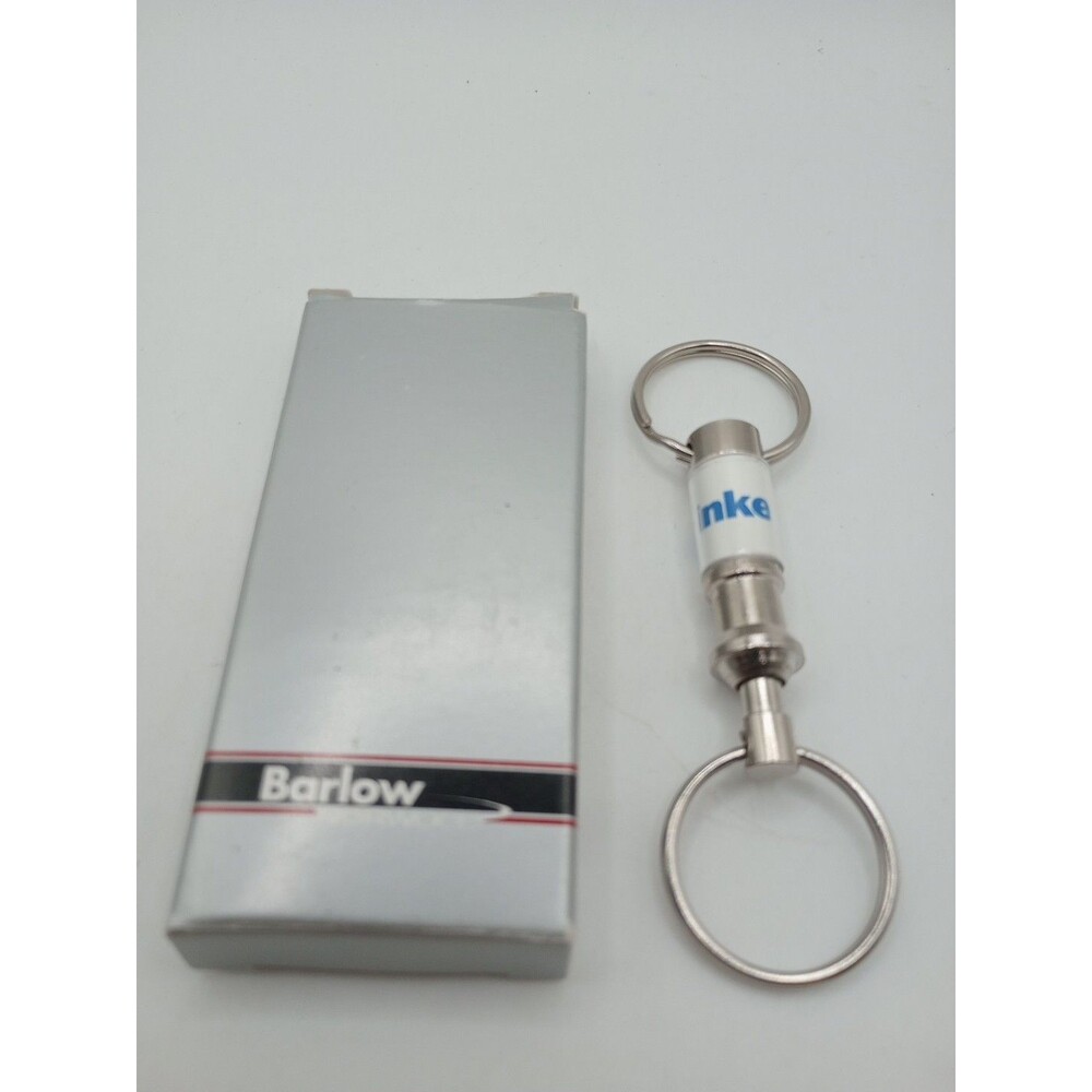 Vintage New With Box Barlow Reinke Pull Apart Push Button Keychain NOS